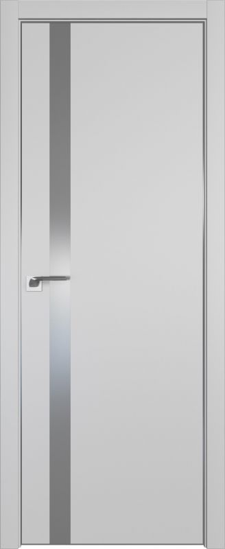 Дверь Манхэттен 6Е ст.серебро матлак 2000*800 (190) кромка 4 ст. матовая REVERSE INVISIBLE L Eclipse